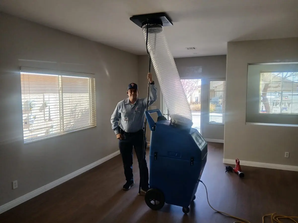 Professional Dryer Vent Cleaning work inside a Doffing home